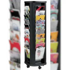 Paperflow Prospektständer drehbar schwarz DIN A4 40 Fächer 44,0 x 44,0 x 148,5 cm, 1 St.