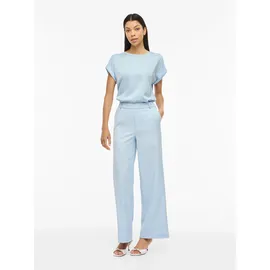 VILA VIELLETTE Kurzarmshirt Satin Blau 44