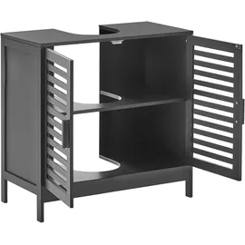 Beliani Waschbeckenunterschrank 60 x 30 cm Schwarz