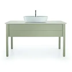 Duravit Luv Waschtisch-Konsole LU946601717 138,8x59,5cm, Weiß Struktur, aus Quarzstein, mit 1 Ausschnitt