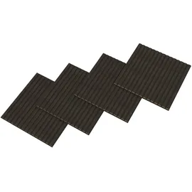 [neu.holz] Akustik-Wandpaneel Vang dunkelgrau 8 St. 60 x 60 cm