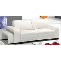 Xlmoebel 2-Sitzer Einzelsofa mit Fußhocker - Bequemsofa Fernsehsofa Relaxsofa TV-Sofa, Hergestellt in Europa weiß