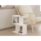 HANAH Home Skye Decor, Zet- Zet PUQ, Weiß, Couchtische, 51,4x45x17 cm 100% Melaminbeschichtete Partikelplatte