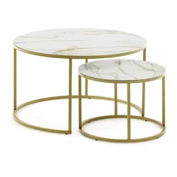 KAVE HOME Beistelltisch-Set LEONOR