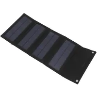 Haofy Solar Power Bank, 40W 4-Fach Solarpanel Ladetasche Faltbare Tasche Faltbares Ladegerät für Outdoor Camping Wandern Notfall Aufladen (Schwarz)