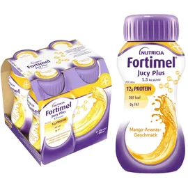 Fortimel Jucy Plus Mango Ananas Flüssigkeit 4X200 ml