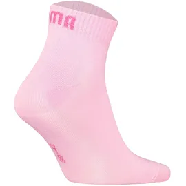 Puma Socken Quarter Plain 12er Pack Weiß/Pink 39-42