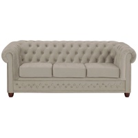 Home Affaire Chesterfield-Sofa »New Castle«, mit hochwertiger Knopfheftung in Chesterfield-Design, B/T/H: 2038672 beige