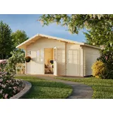 Gartenhaus Holz 34mm EMMA 470x350cm 34mm Wände Blockhaus Gerätehaus