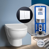 Duravit No.1 Compact Komplett-SET Wand-WC mit neeos Vorwandelement,, 2575090000+16782WH#SET,
