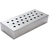 VAGGAN Räucherbox 24 x 10 x 4,5 cm Edelstahl Silber