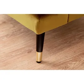 trends by hg Ecksofa »Samir L-Form« mit Strasssteinen und goldfarben Applikationen