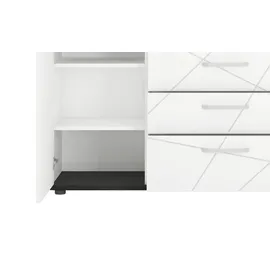 Möbel Kraft Sideboard 161 x 87 x 40 cm Weiß