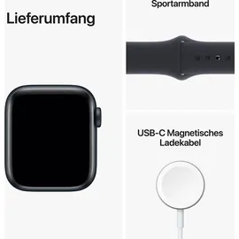 Apple Watch SE 2022 GPS + Cellular 44 mm Aluminiumgehäuse mitternacht, Sportarmband mitternacht