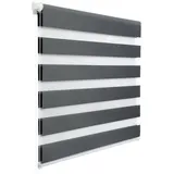 Woltu Doppelrollo 85 x 120 cm Dunkelgrau
