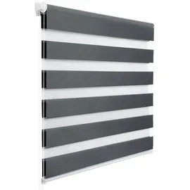 Woltu Doppelrollo 85 x 120 cm Dunkelgrau