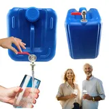 Wasserkanister 20l aus Kunststoff, Wasserbehälter mit Hahn, Trinkwasserkanister Kanister Behälter Wassertank, Kunststoffkanister, für Haus-, Garten-, Auto- und Camping usw, dichten Verschluss