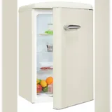 Exquisit Retro Vollraumkühlschrank RKS120-V-H-160C magnolienweiss | Nutzinhalt: 122 L | Ohne Gefrierfach