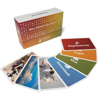 Gefühlskarten 'Wie fühlst du Dich?' von metaFox - 60 Emotionskarten für Coaching und Therapie 8 Methodenkarten basierend auf der emotionalen Intelligenz von Daniel Goleman