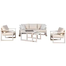 JV Möbel Gartenlounge-Set 4-tlg. Beige