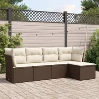 Festnight Gartenlounge mit Stauraum Balkon Lounge Balkon Sofa Rattan Sofa Klein Rattansofa Gartensofa Ecksofa Lounge Sofa Outdoor Polyrattan Balkonmöbel Couch Gartenmöbel Ecklounge