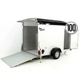 Debon Kofferanhänger C400 164x315cm H:200cm 1,3t|Alu, Polybug|Tür|schwarz