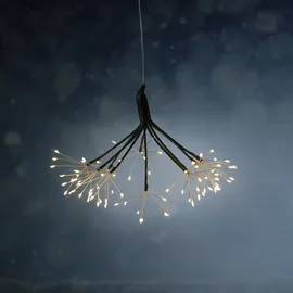 MARELIDA LED Feuerwerk Leuchte hängender Polarstern Pusteblume Firework 25cm - 80LED - 8Mod...