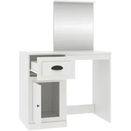 vidaXL Schminktisch mit Spiegel Weiß 90x50x132,5 cm