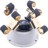 MTE Bewegungstechnik Uhrenbeweger (WTS 4 Weiß) bis zu 4 Uhren – Elektronisch gesteuerte Rotation und Pausen – Uhrenbeweger für Automatikuhren – leiser Watch Winder – Made in Germany