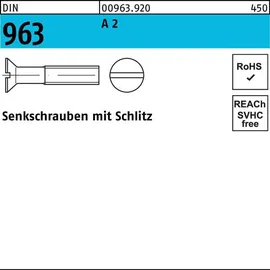 Hörger & Geßler Senkschraube DIN 963 Schlitz M8 x 16 100 Stück
