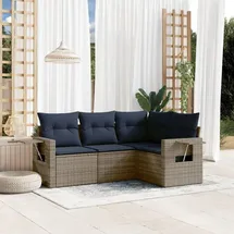 vidaXL Gartensofa-Set 4-tlg. grau