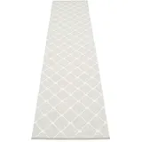 pappelina Rex Outdoor-Teppich - fossilgrau / weiß 70 x 335cm