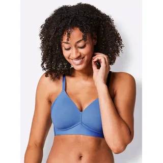 NATURANA Soft-BH »Smoothing« flache nahtlose Abschlüsse, breites Unterbrustband, ohne Bügel, blau