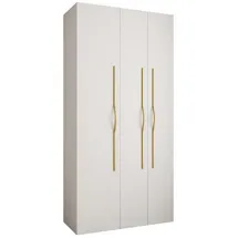 abiks möbel Drehtürenschrank COMO 120 x 245,5 x 50 cm Weiß/Gold
