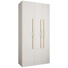 abiks möbel Drehtürenschrank COMO 120 x 245,5 x 50 cm Weiß/Gold