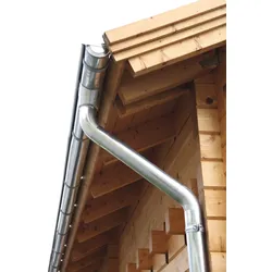 Wolff Finnhaus Aludachrundrinne SD bis 1000 cm mit 2 Fallrohren + Zusatzpaket ABS/SD