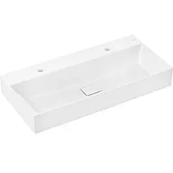 hansgrohe Xevolos E Waschtisch 61110450 1000x480mm, 2 Hahnlöcher, ohne Überlauf, SmartClean, weiß