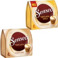 Senseo Kaffeepads Cafe Latte Set, Milchkaffee, Milch Kaffee Pad, 2 Sorten