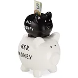 Relaxdays His & Her Money Sparschwein 2 Schweine