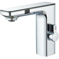 Hevenaov Infrarot Sensor Wasserhahn Bad Chrom, Automatisch Sensor Mischbatterie Bad Digitalanzeige Bildschirm Warmes Kaltwasser Mischbatterie Armatur Waschbecken