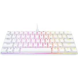 Corsair K65 RGB MINI 60% Mechanische Gaming-Tastatur (Anpassbare RGB-Beleuchtung einzelner , CHERRY MX SPEED-Tasten, PBT-Double-Shot-Tastenkappen, AXON-Technologie) QWERTZ, Weiß