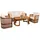 JV Möbel Gartenlounge-Set 4-tlg. Beige