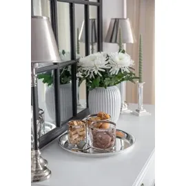 Edzard Tablett, Serviertablett Marlene, rund, versilbert, anlaufgeschützt, Durchmesser 34 cm