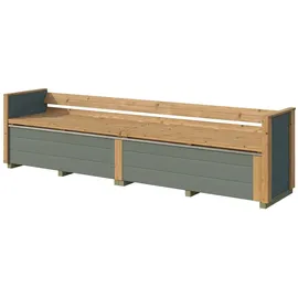 Weka Sitztruhe optionale Erweiterung für Gartenhaus Killarney Graugrün 50 x 63 x 235 cm