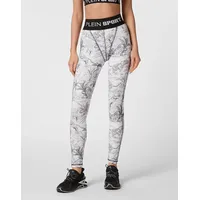 Plein Sport Damen, Tight Leggins, weiß XS