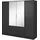 masseno Drehtürenschrank CATERINA 206 x 200 x 51 cm Schwarz