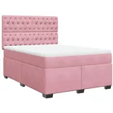 vidaXL Boxspringbett 140 x 200 cm Rosa