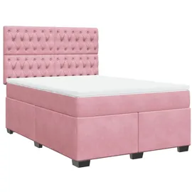vidaXL Boxspringbett 140 x 200 cm Rosa