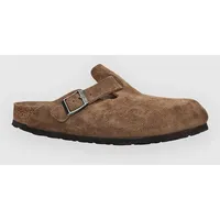Birkenstock Boston Soft Footbed Suede Leather Sandalen dark tea tonal fb Gr. 45
