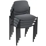 NOWY STYL Styl 4 St. Stoff ohne Armlehnen anthrazit/schwarz